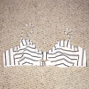 Stripped swimwear top